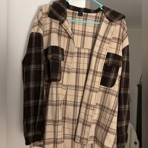SHEIN Checkered Shirt with Earthy Tones